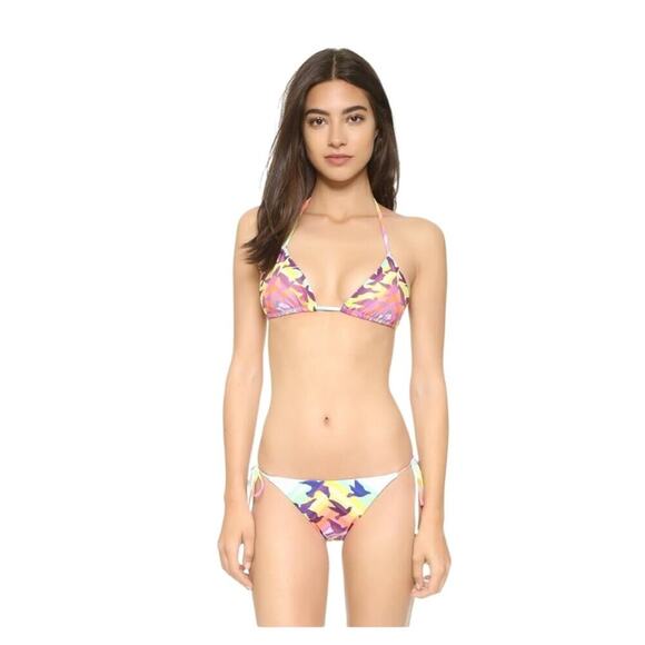 Mara Hoffman Rae Tie Dye Pastel Multicolor Two Piece Bikini Swim Set Size XL - Picture 3 of 10